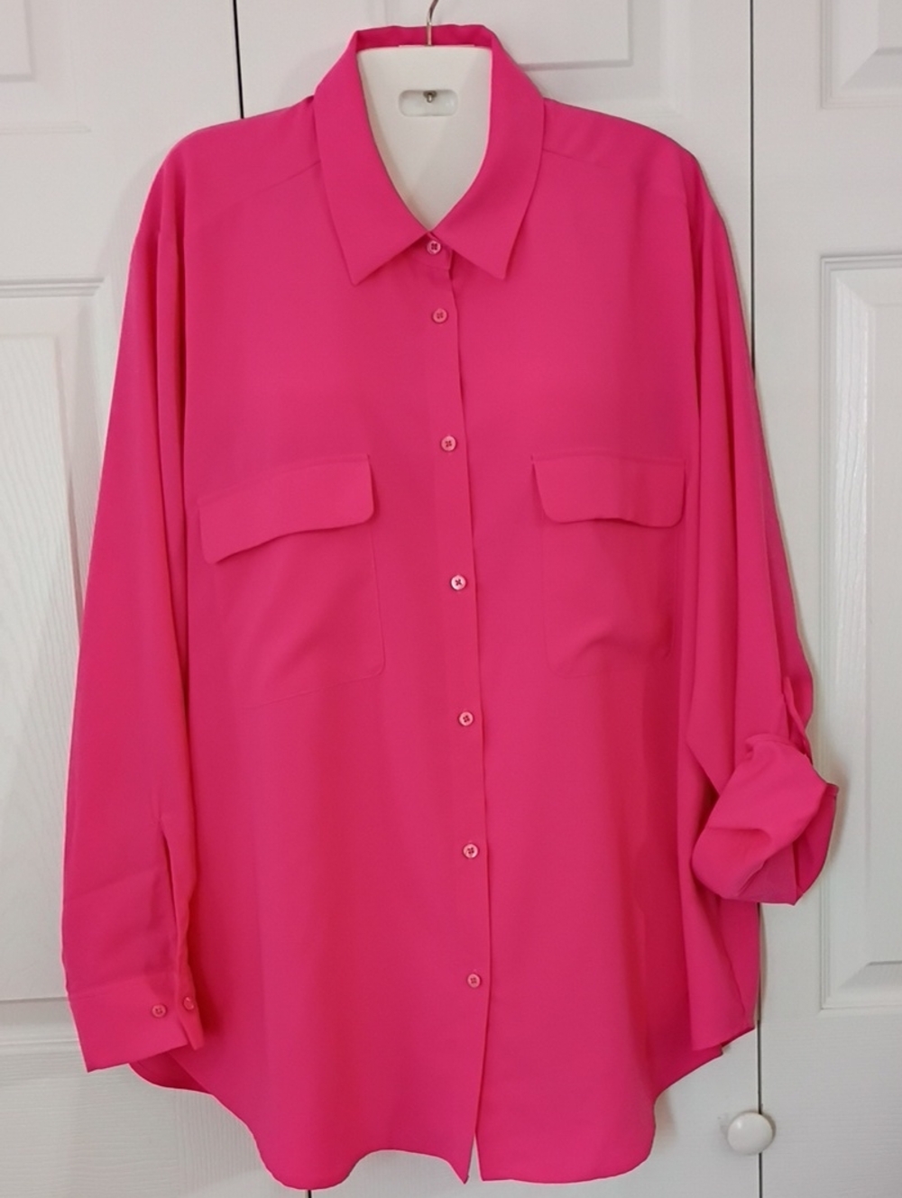 Madison Pink Button-Down Blouse